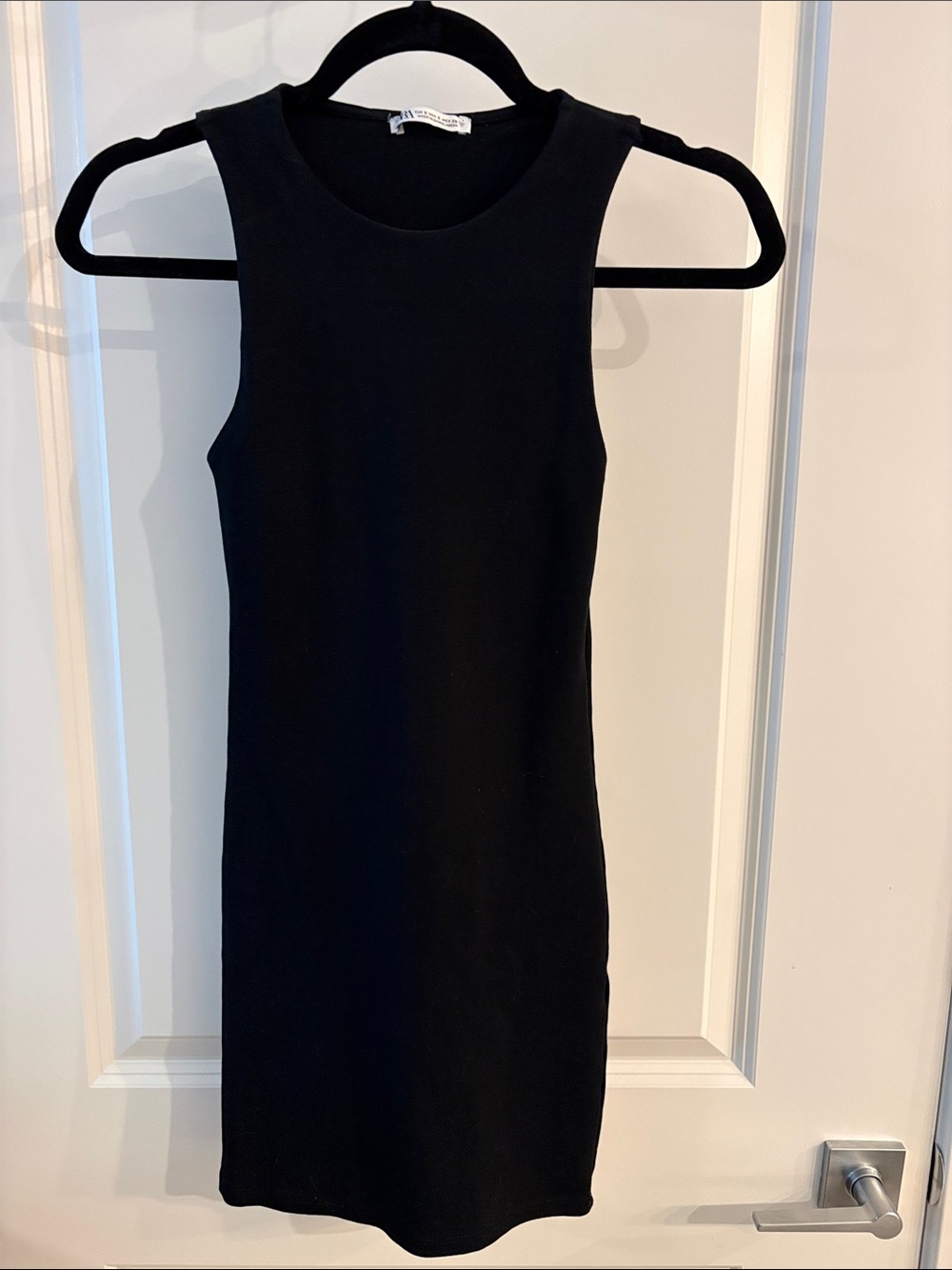 Zara Black Sleeveless Knit Sheath Dress